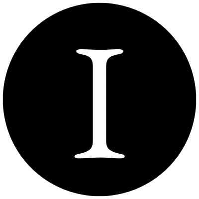 Icona nera con lettera bianca “I” – Integrazione nella vita quotidiana.